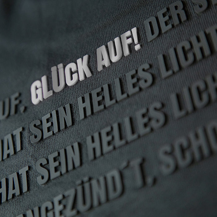 "GLÜCK AUF" shirt silver reflective