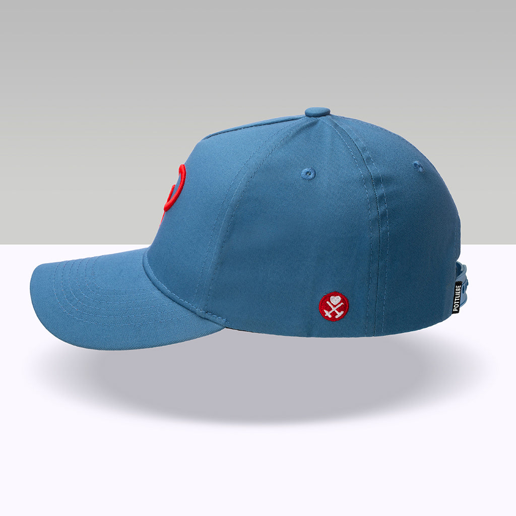 "P" Baseball Cap - Blue Red 